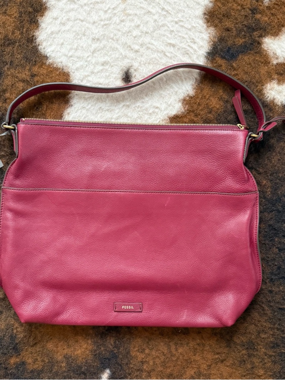 Fossil Roseberry Pebble Leather Shoulder Bag
